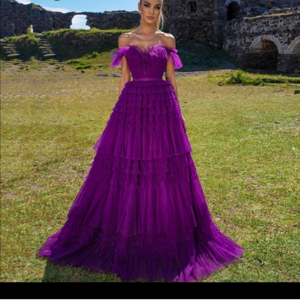 Catwalk Designer Purple Dressworn once only for 2 hours
